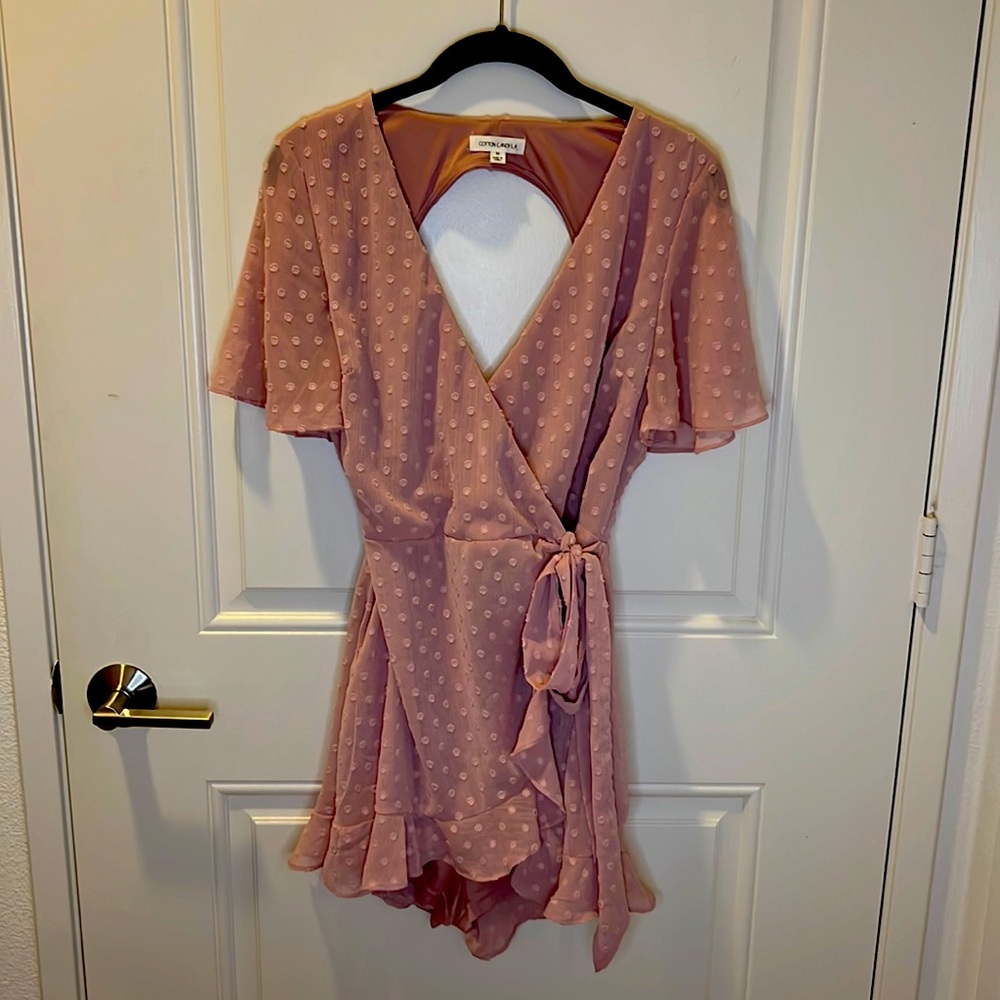 Open Back Mauve Romper